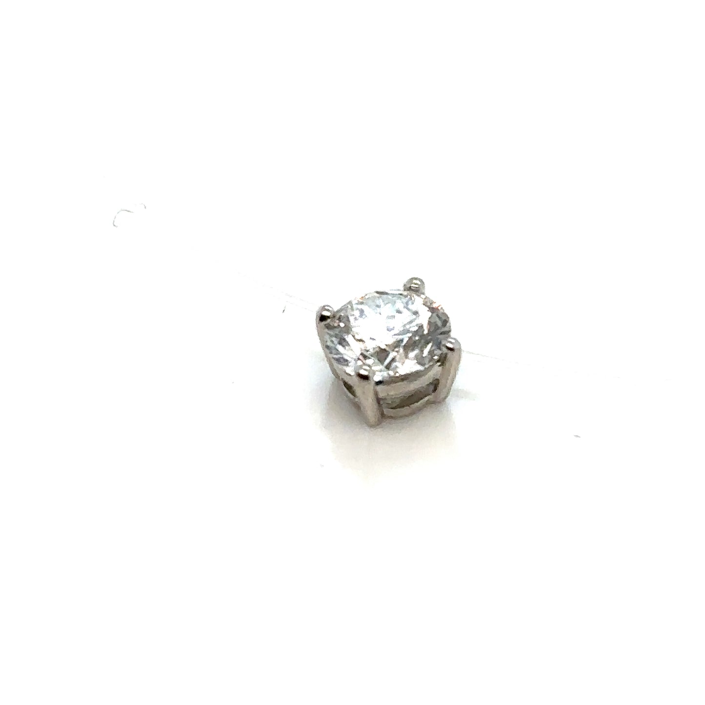 000927 - Bespoke 0.91ct Round Brilliant Cut Natural Diamond "Floating" Pendant Necklace In Platinum 4 Claw