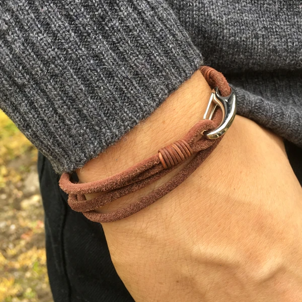 Cowboy Suede Brown Leather Bracelet