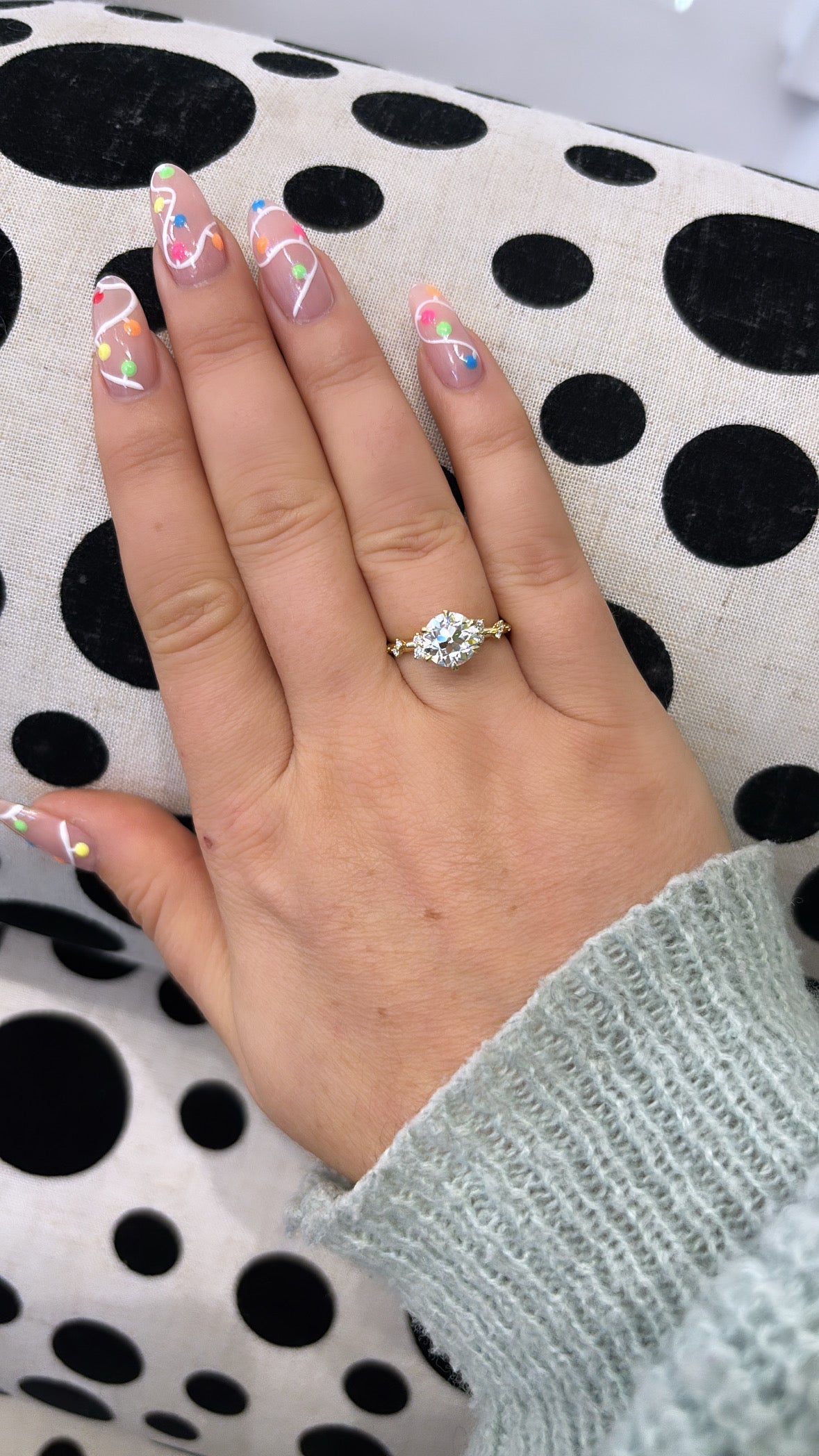 Monroe's "Flowing Nature" Old European Cut Diamond Engagement Ring