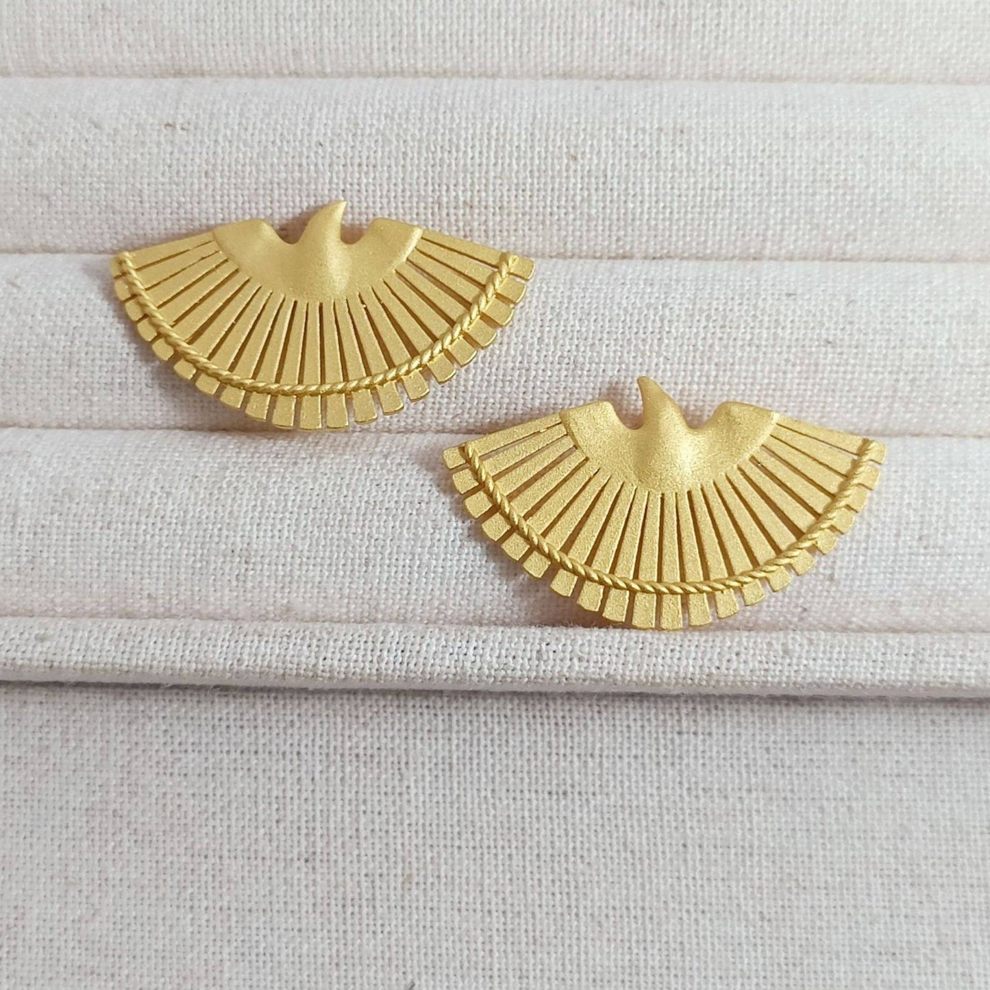 Gold Plated Swallow Bird Design Earrings