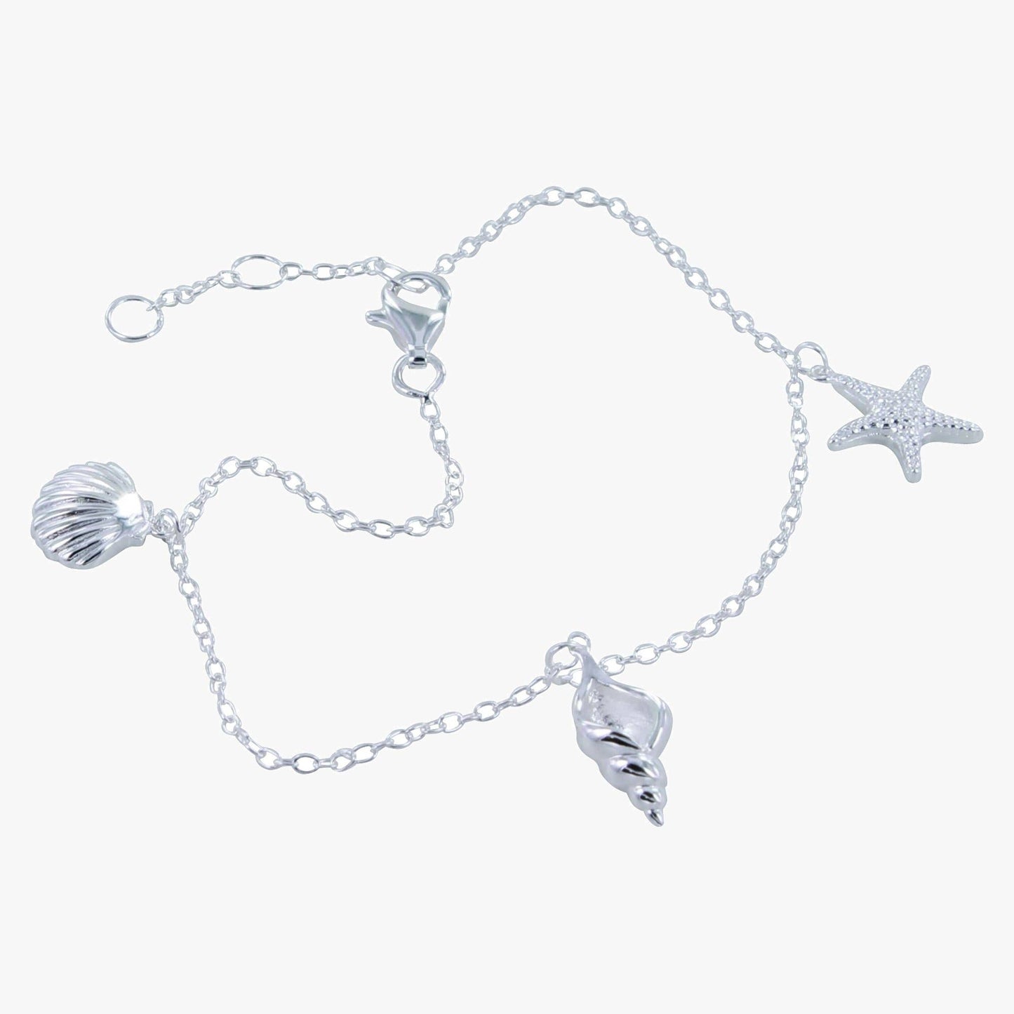 Sterling Silver Shell Rock Pool Bracelet