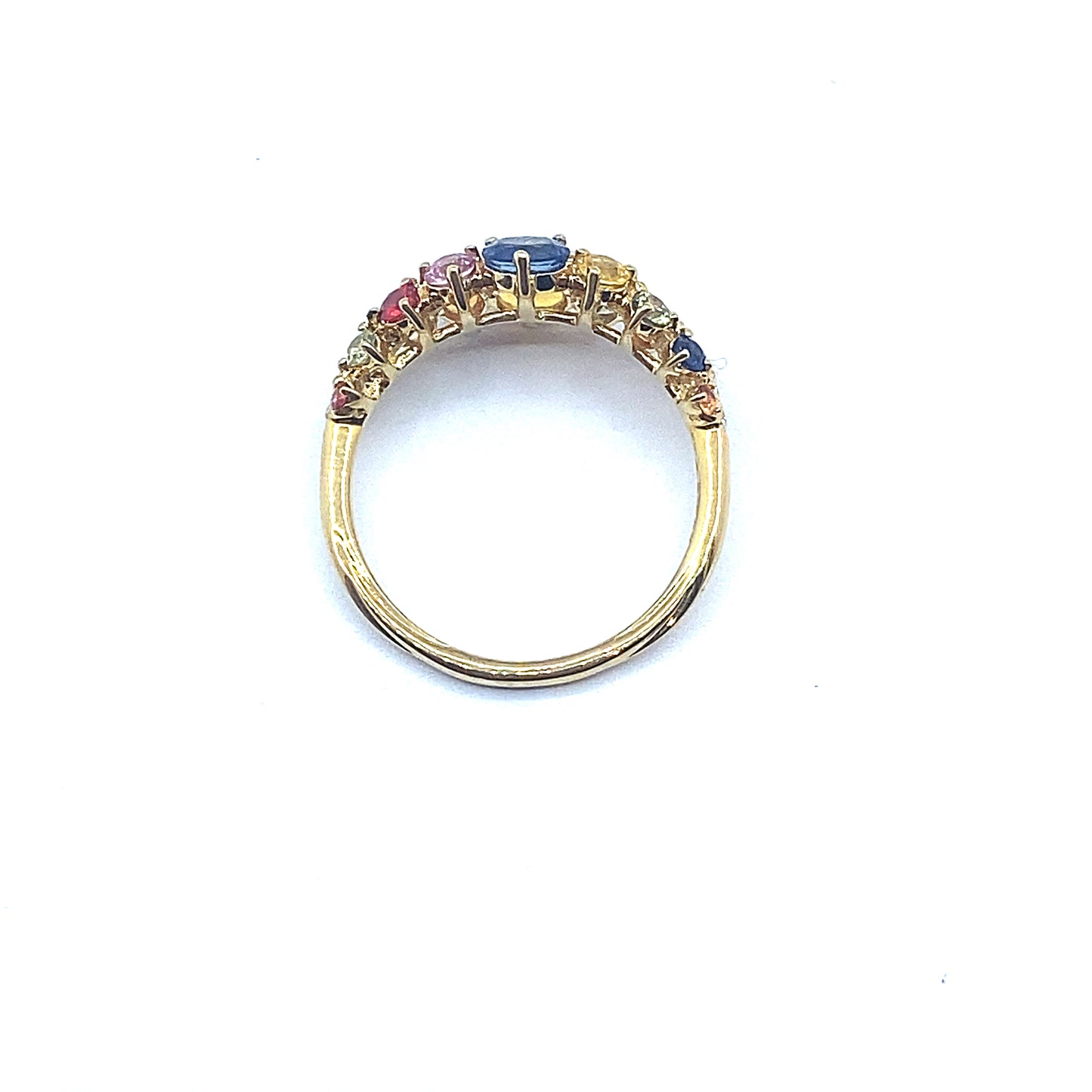 Multi Coloured Sapphire and Diamond, 18ct Gold Ring