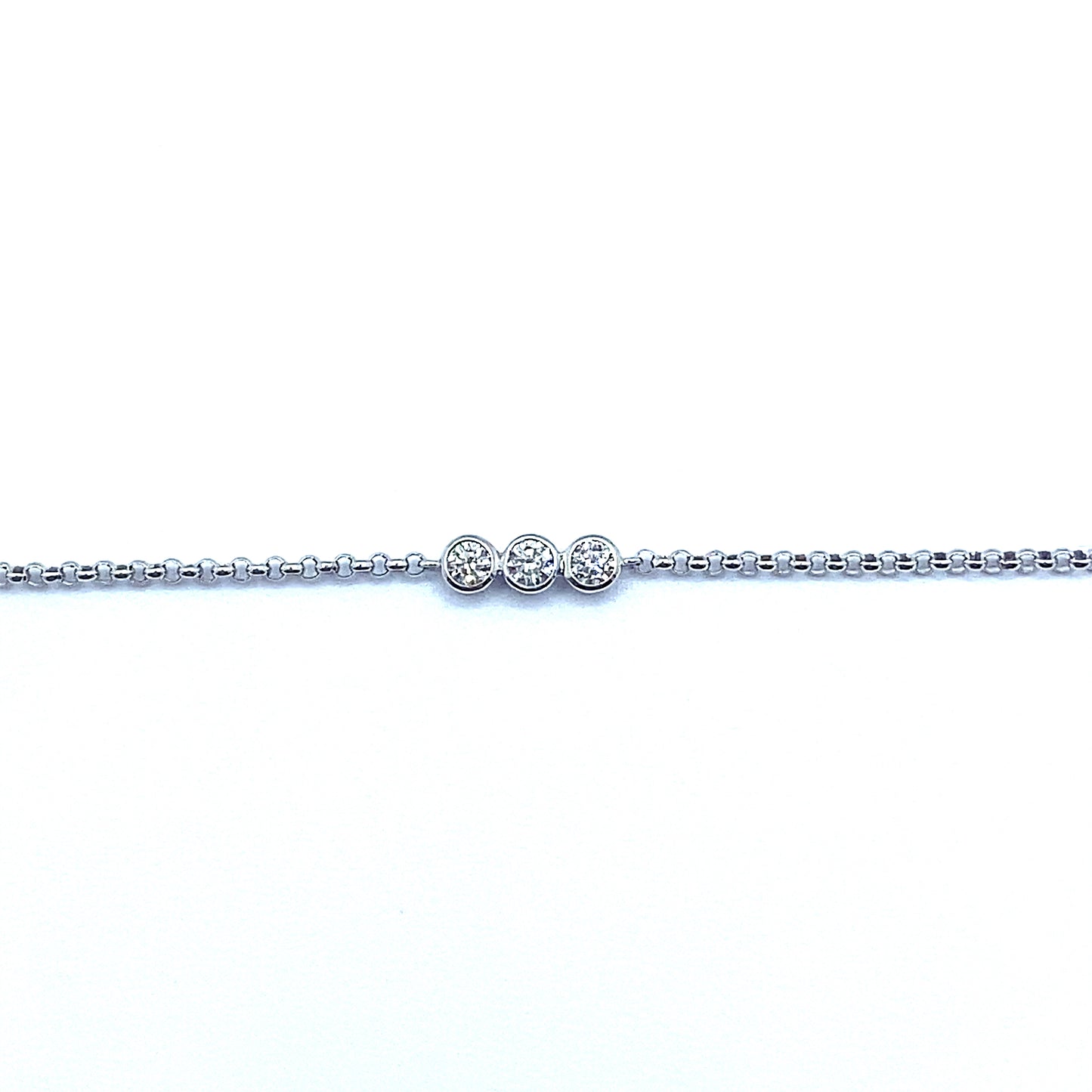 Trilogy Diamond 18ct White Gold Bracelet