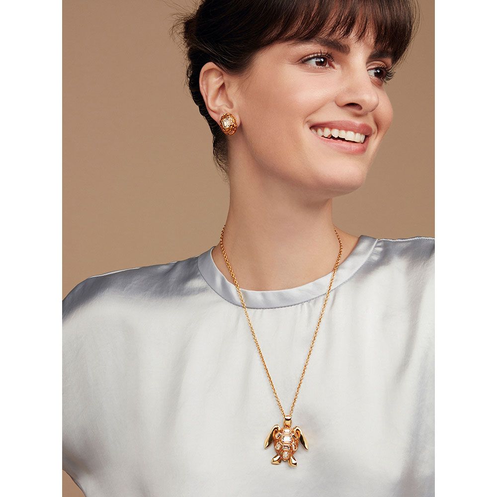 Mock Turtle Small Pendant Necklace - Golden Shadow