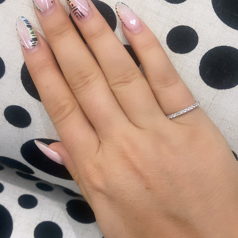 18ct White Gold Half Eternity Diamond Wedding Band