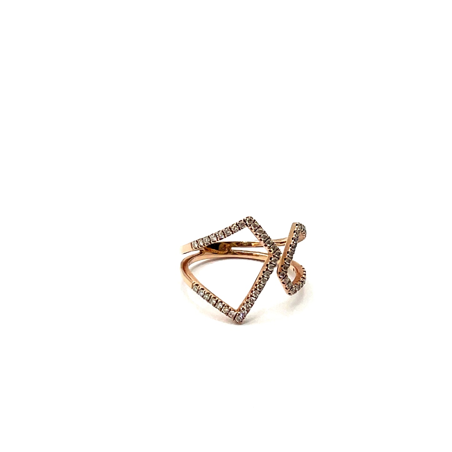 9ct Rose Gold 'Layla' Angular Diamond Ring