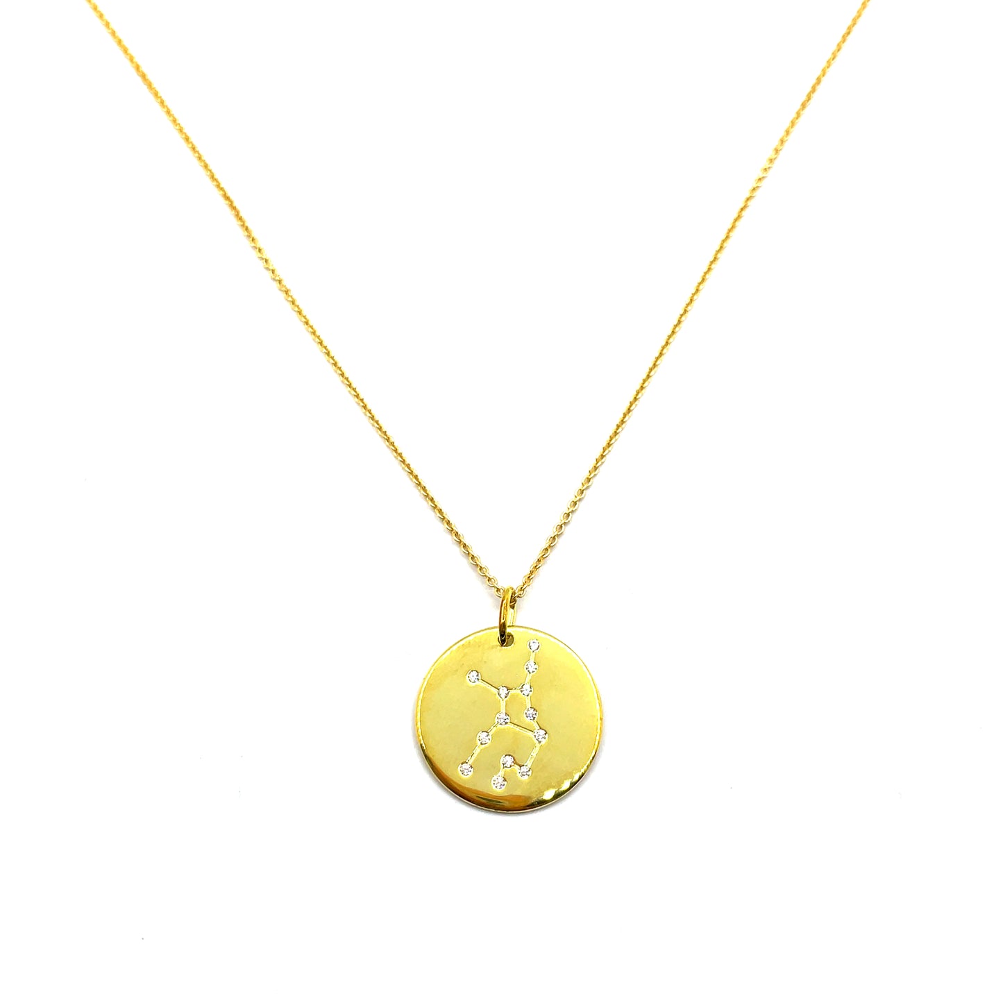 18ct Gold Plated Zodiac Virgo Star Sign Pendant
