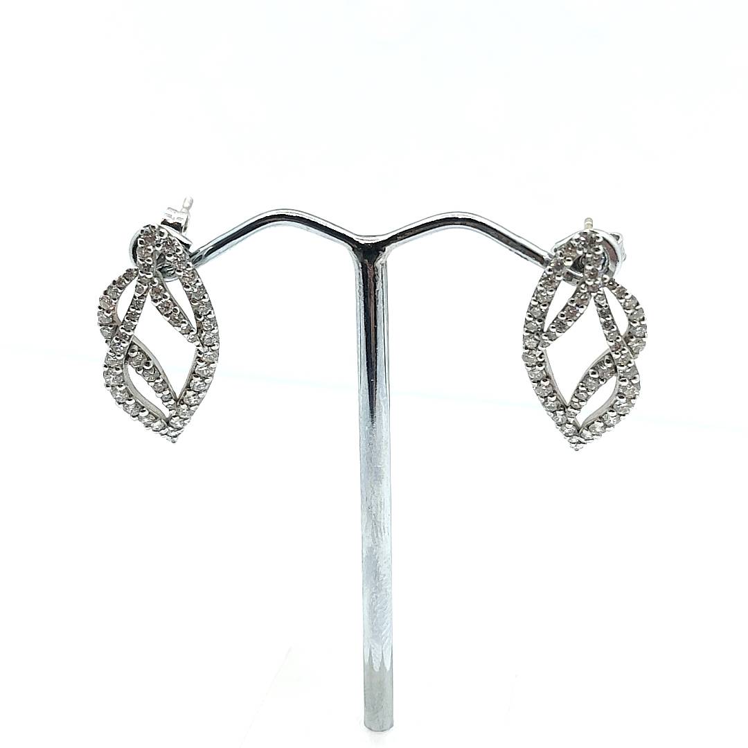 18ct White Gold Diamond "Solari" Earrings