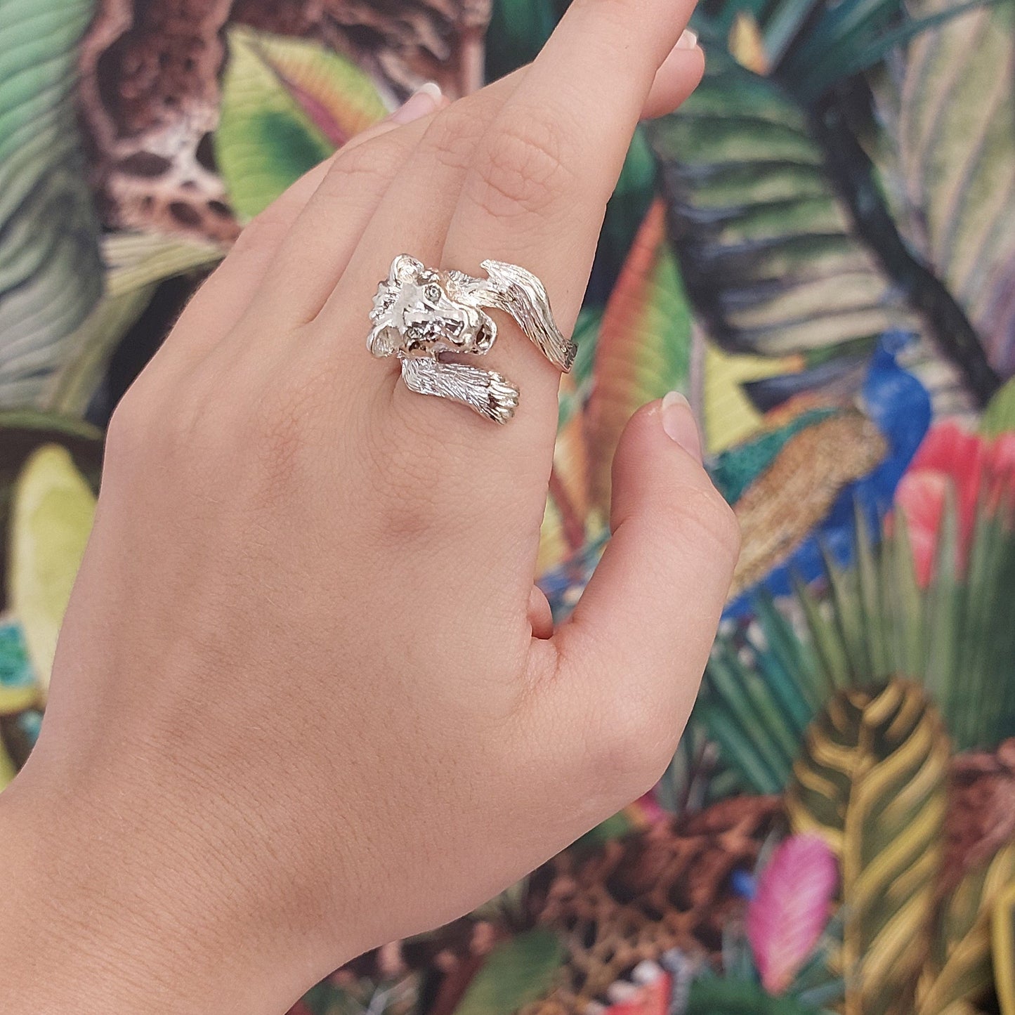 Lion Icon Ring In Sterling Silver