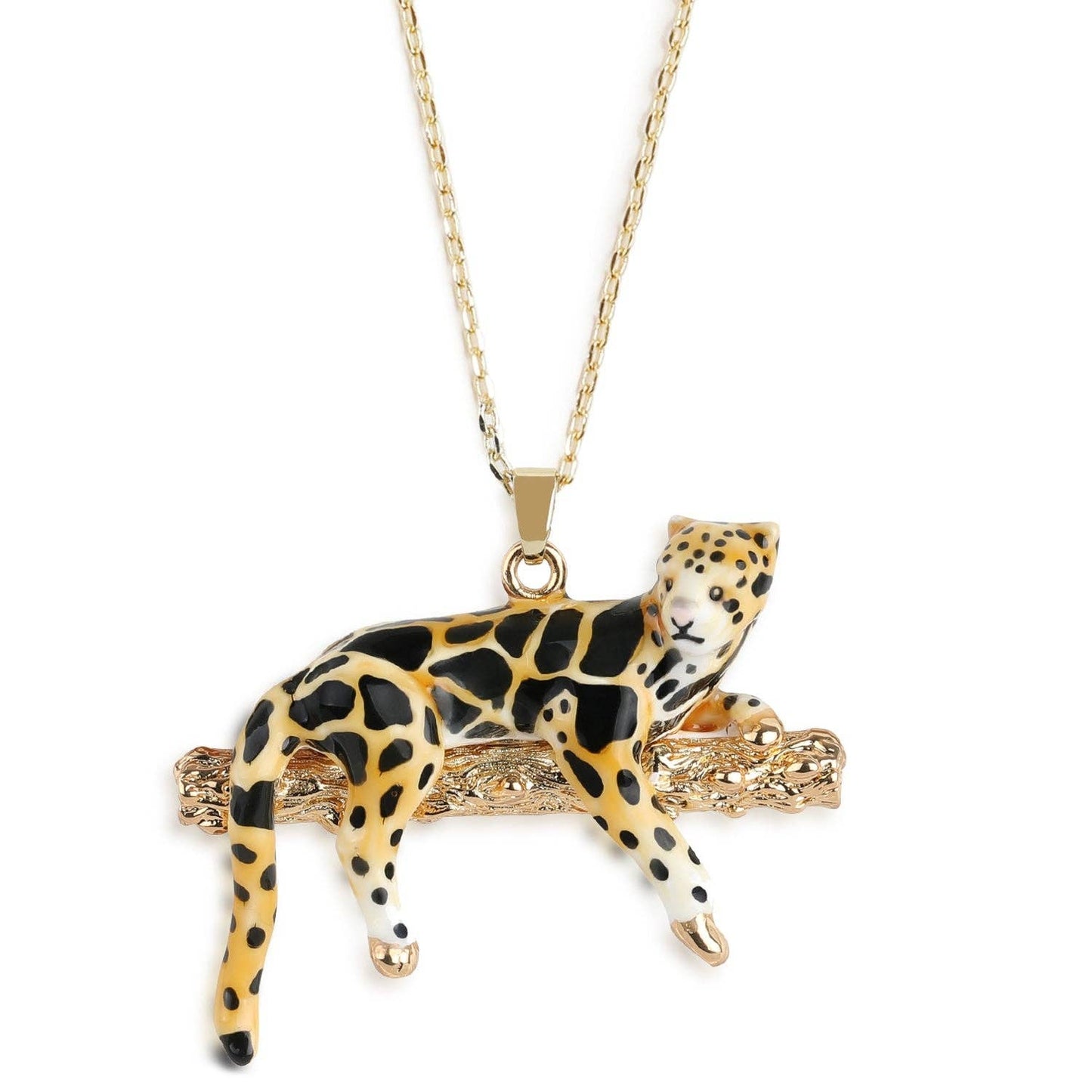 Gold Plated Leopard In The Sky Necklace