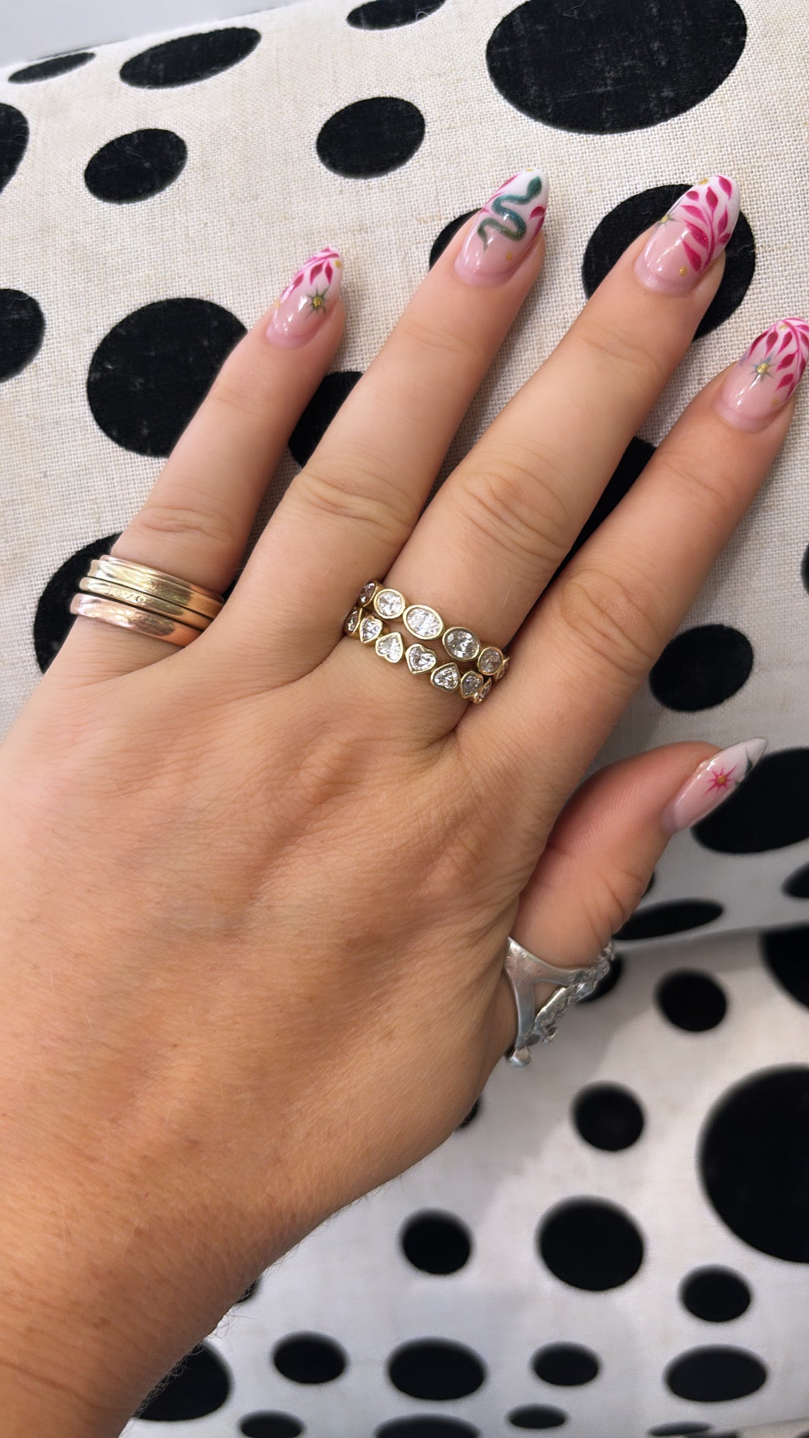 Heart Cut Diamond Rubover Bezel Set Half Eternity Ring In 9ct Yellow Gold