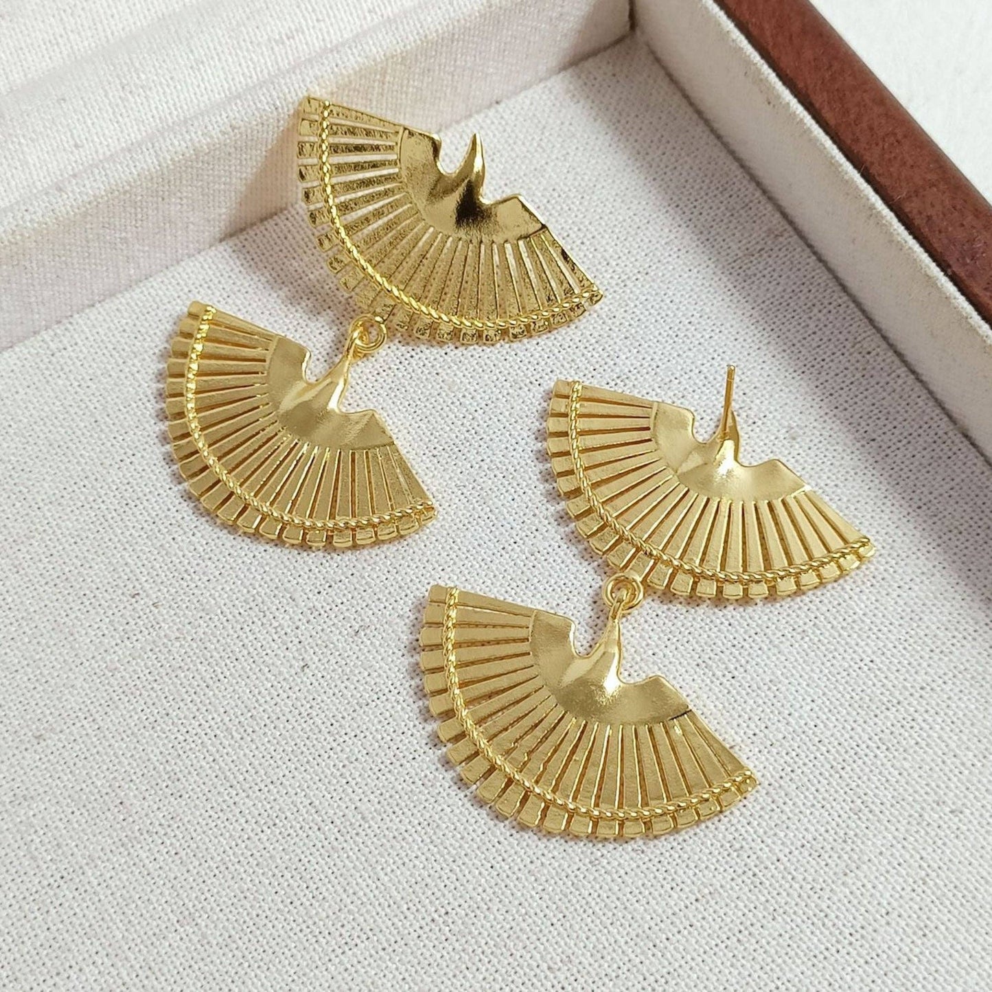 Gold Plated Swallow Bird Design Earrings
