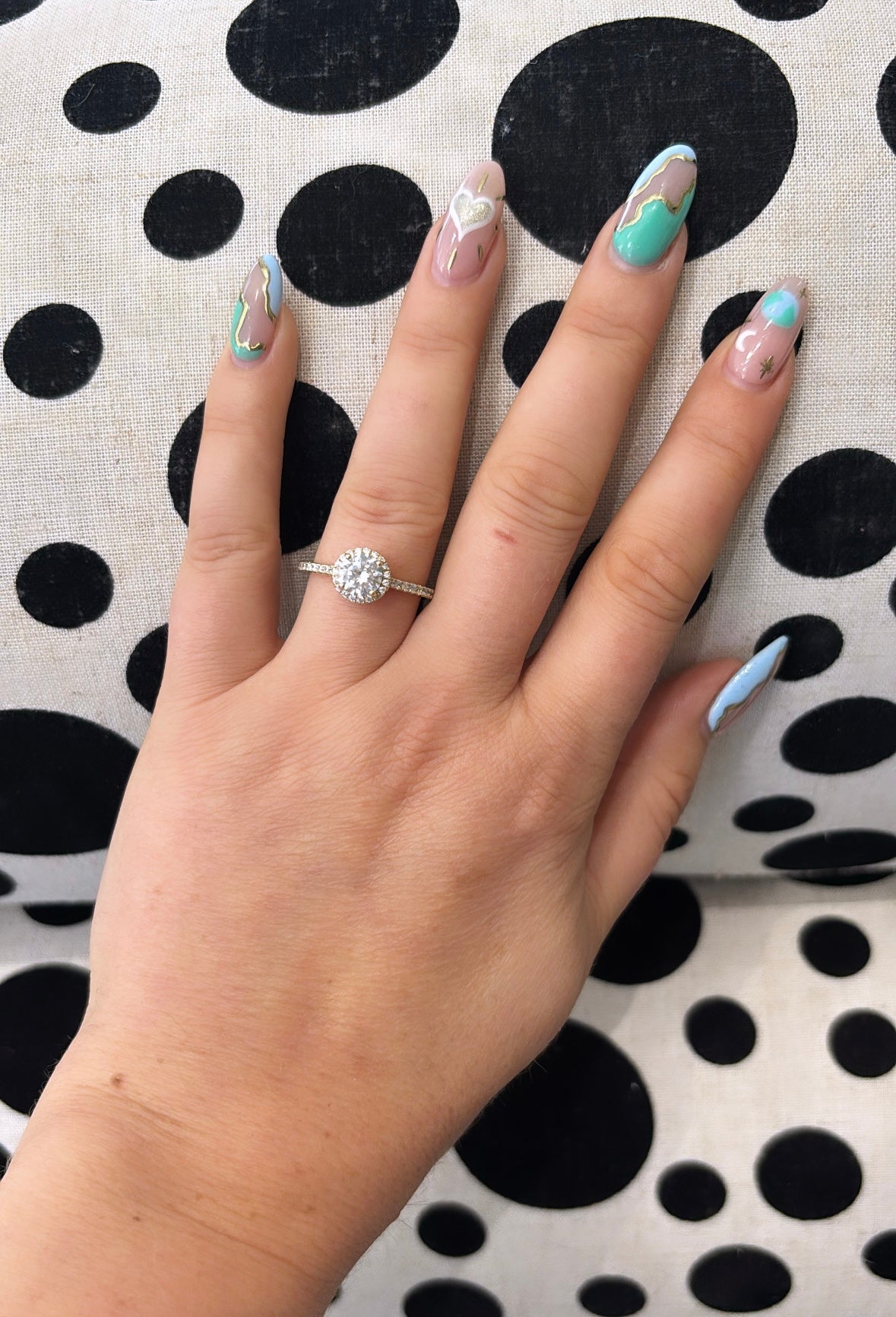 Monroe's Bespoke Fine Halo Round Brilliant Cut Diamond, Claw Set Engagement Ring