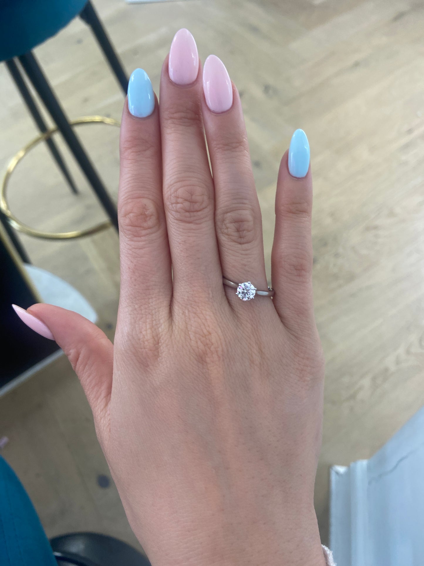 Platinum Solitaire Round brilliant cut Diamond Ring