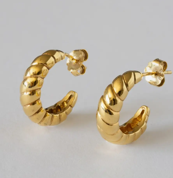 925 Sterling Silver Tidal Hoops
