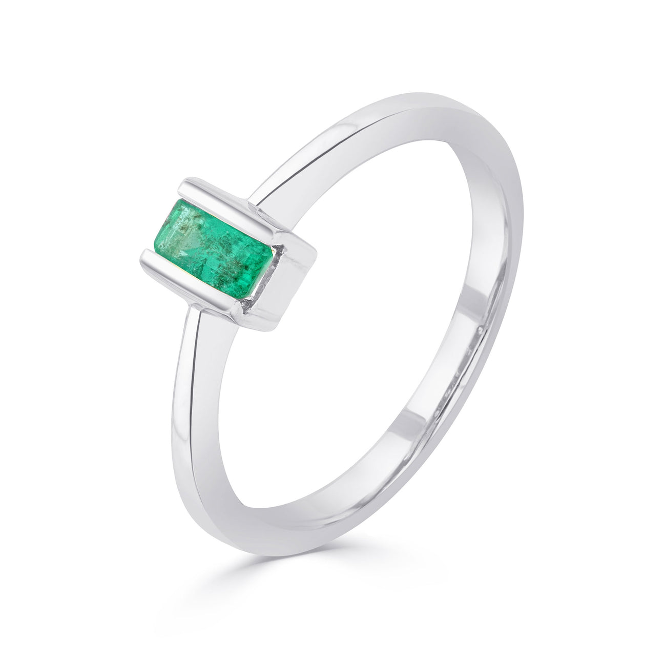 Emerald Cut Emerald Ring in 9ct Gold