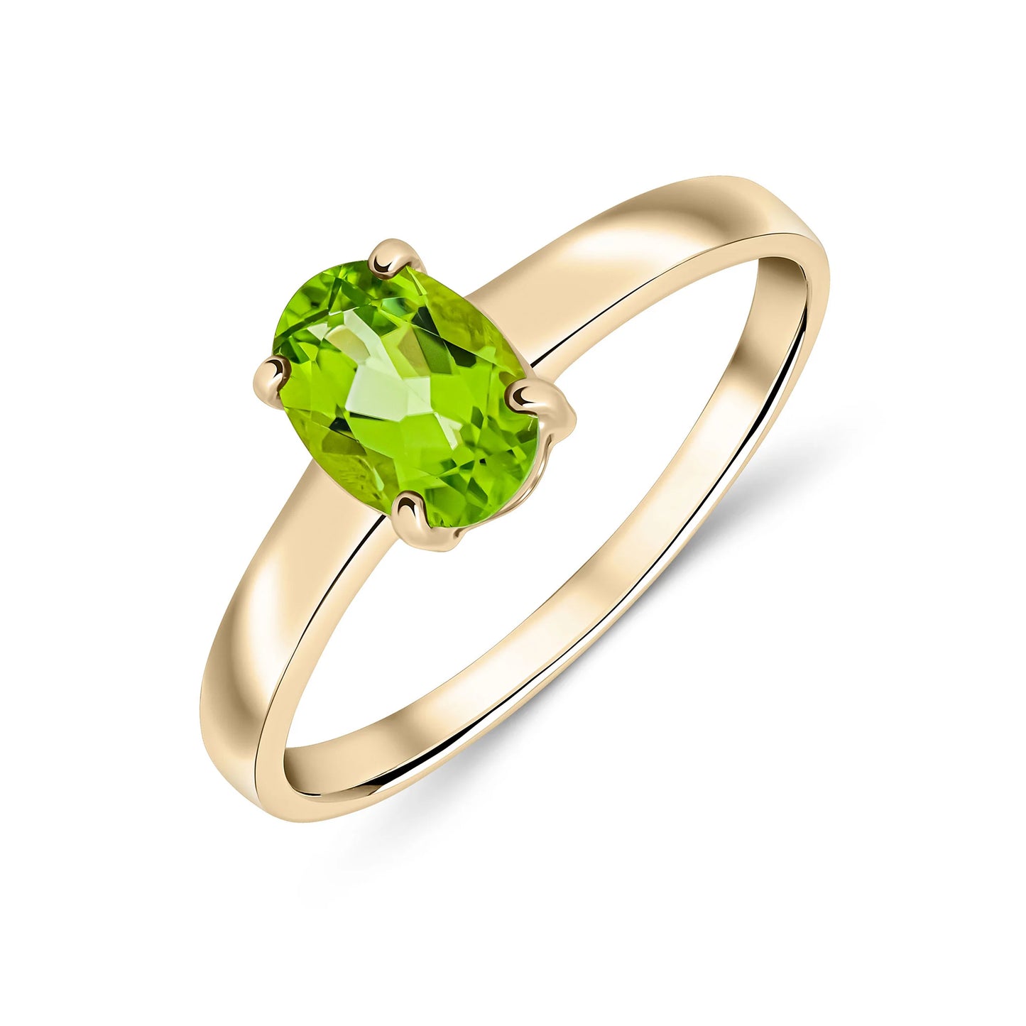 9ct Yellow Gold Oval Peridot Ring