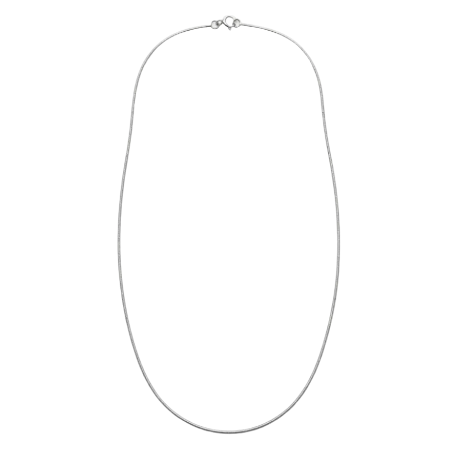 Sterling Silver Round Snake 16" Chain