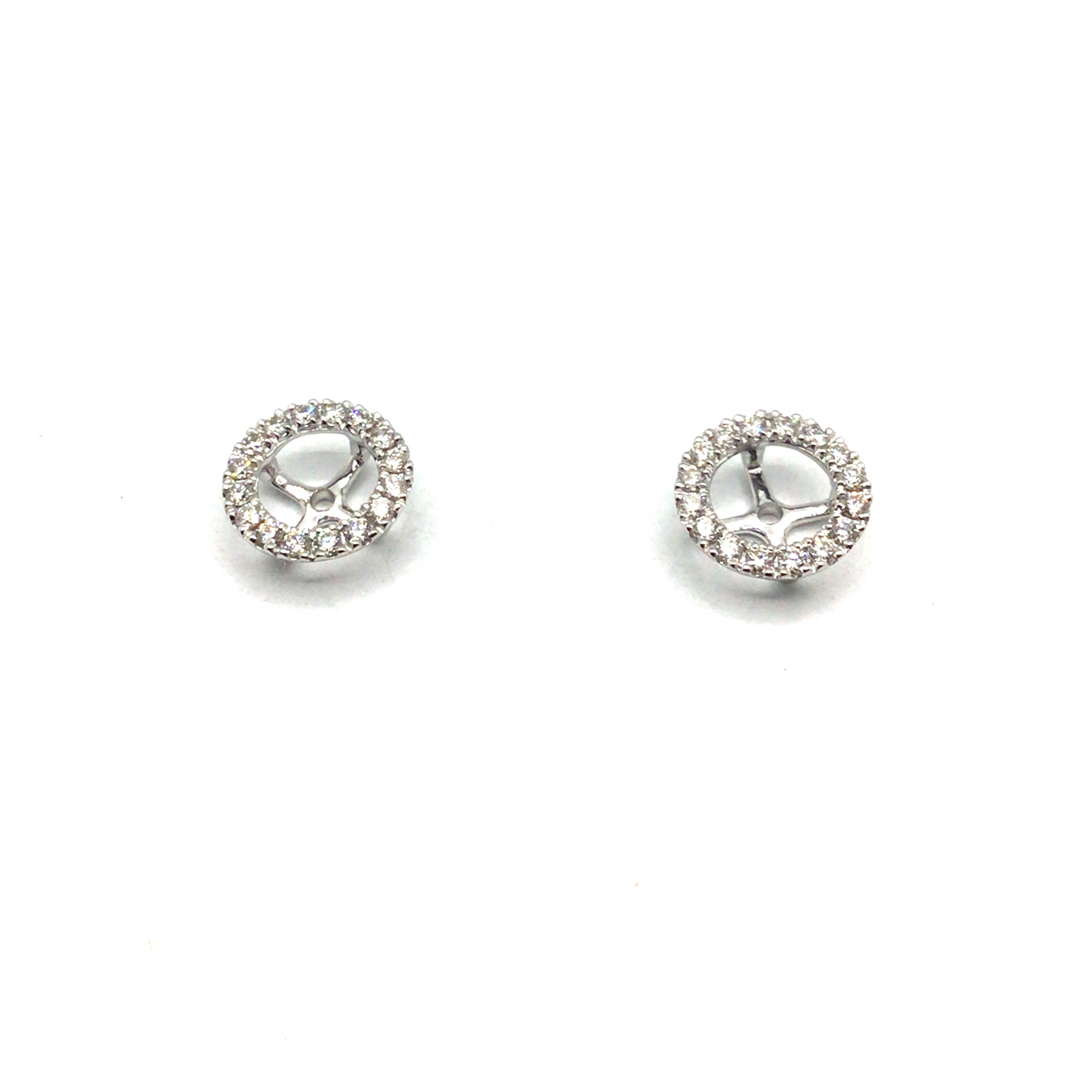 18ct white gold diamond halo jacket