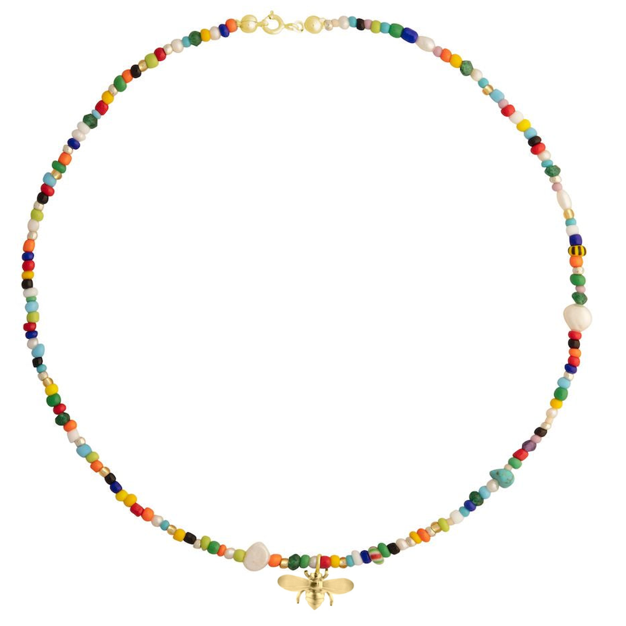 Sterling Silver Gold Plated Bee Honey Candy Necklace