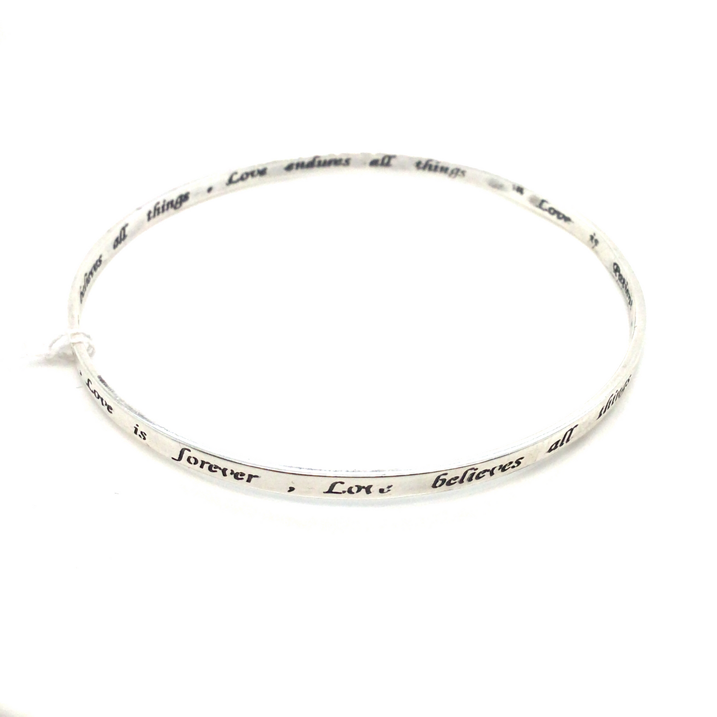925 silver love message bangle