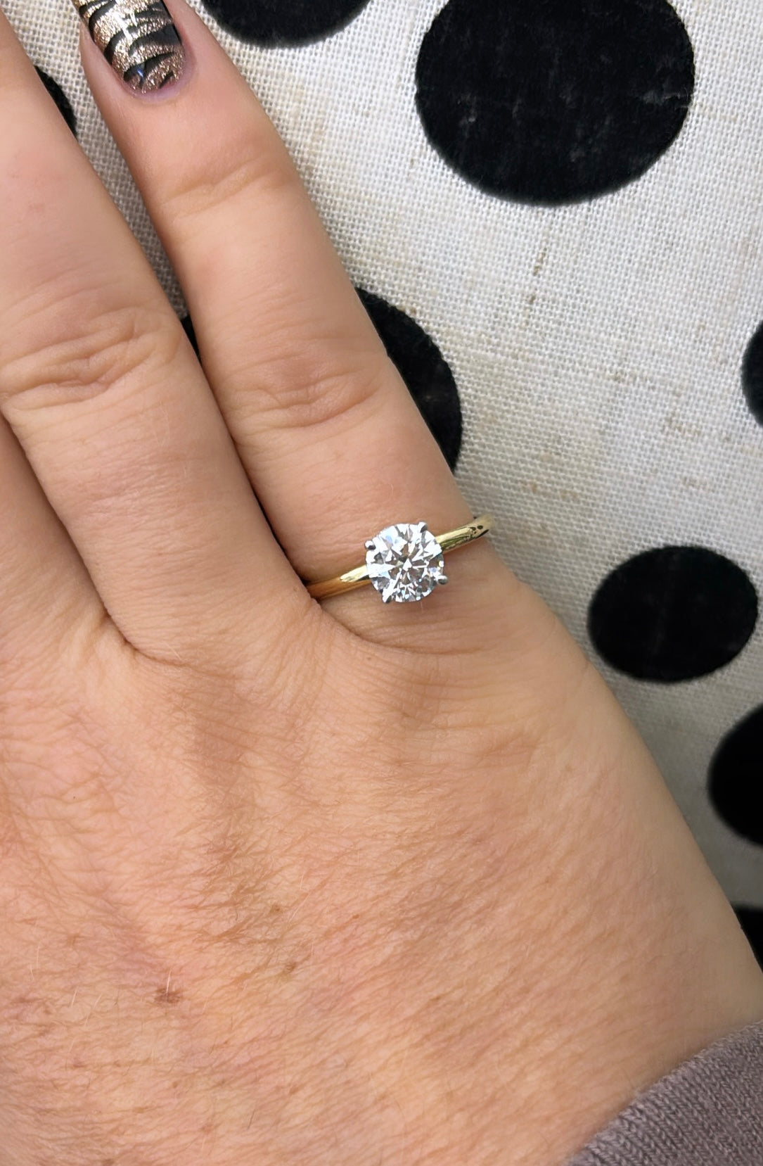 1ct Round Brilliant Cut Diamond Solitaire Hidden Halo Engagement Ring in 18ct Yellow Gold