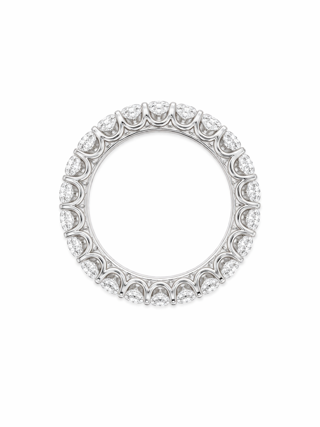 Full Eternity ring in 18ct gold 5.40cts Oval brilliant Cut Diamonds