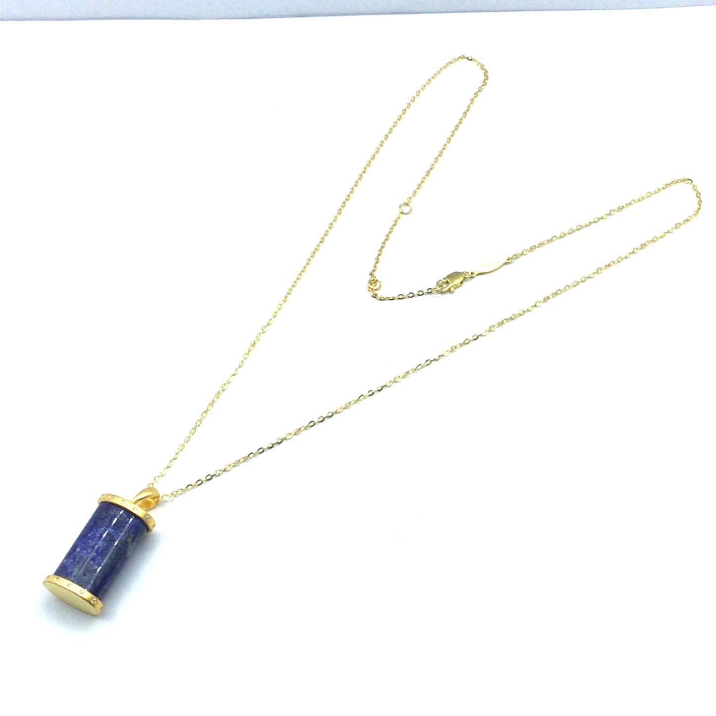 Gold Vermeil Lapis Lazuli Drop Necklace Pendant