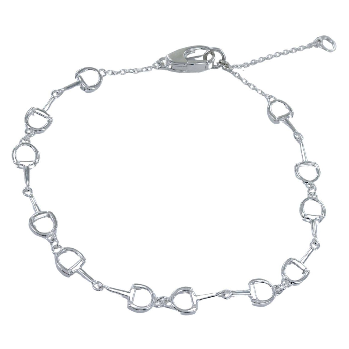 Sterling Silver Snaffle Horse Bit Bracelet