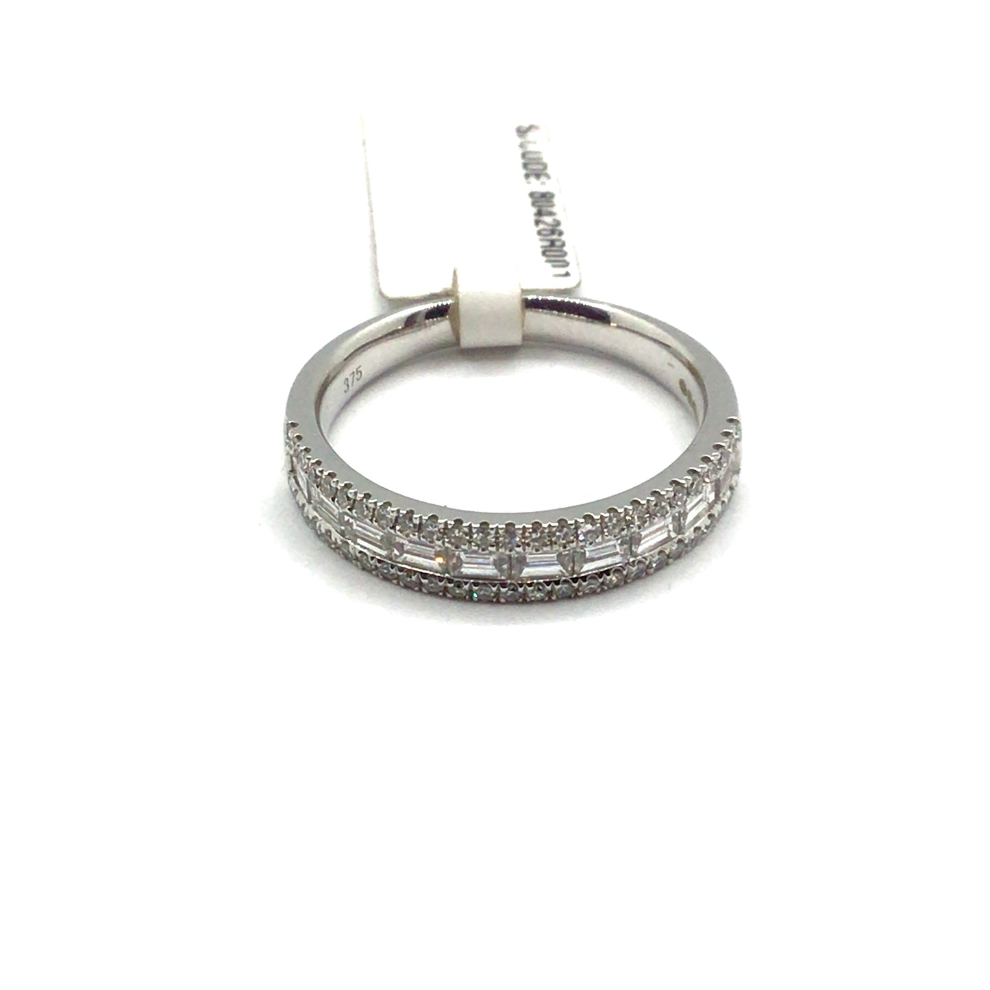 9ct White Gold Baguette Diamond Ring