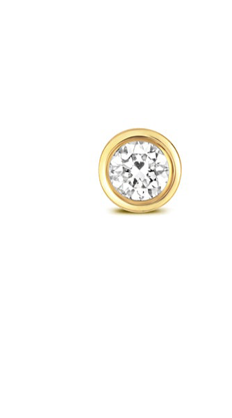 0.10ct Diamond Rub-Over Single Stud Earring 18ct Yellow Gold