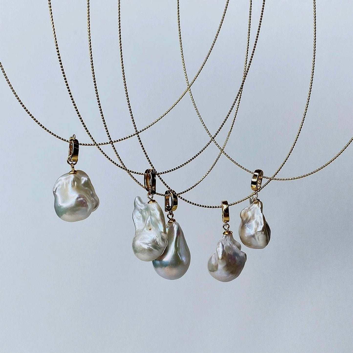 Large Baroque Pearl, Sterling Silver Removable Pendant, small bail
