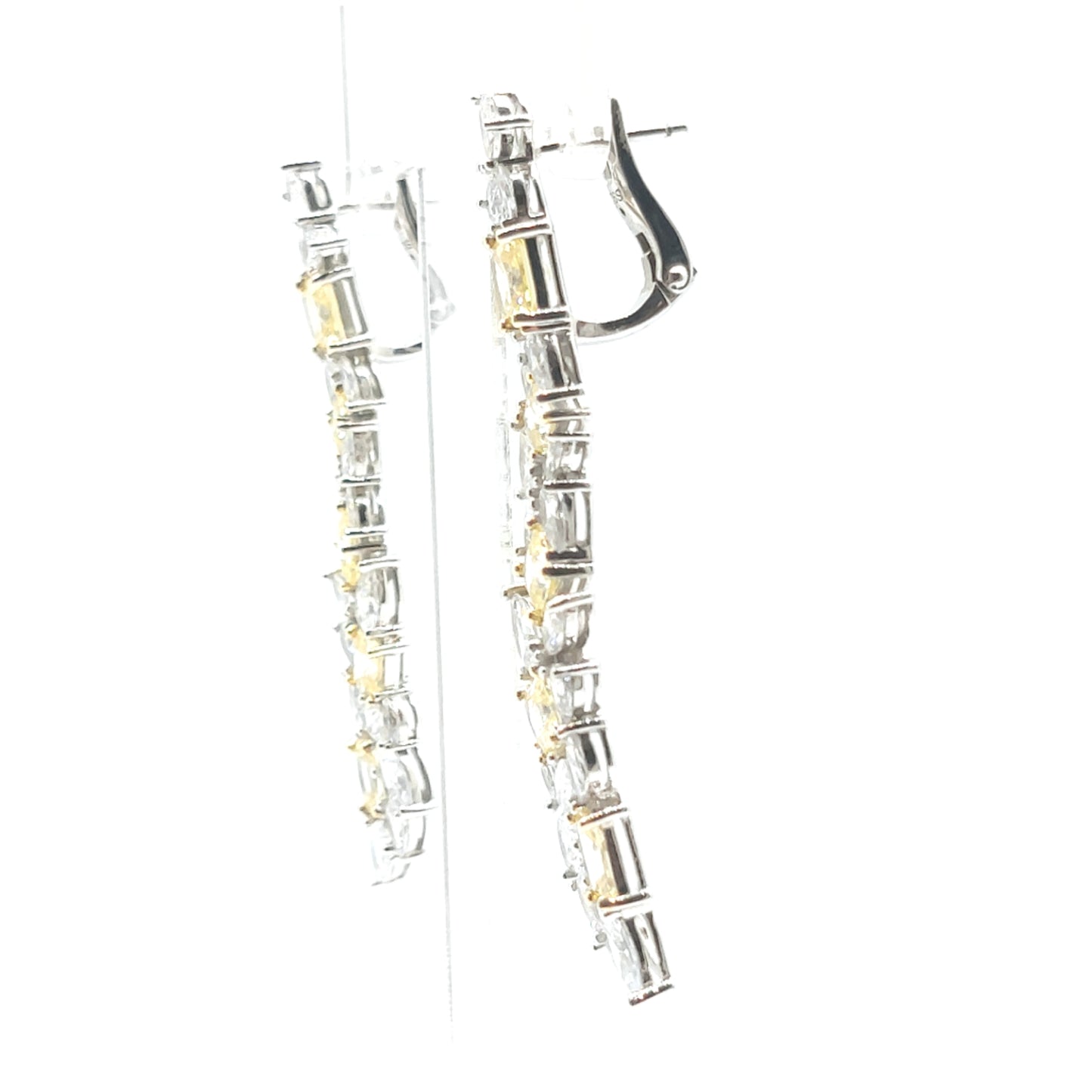 925 yellow cz earrings