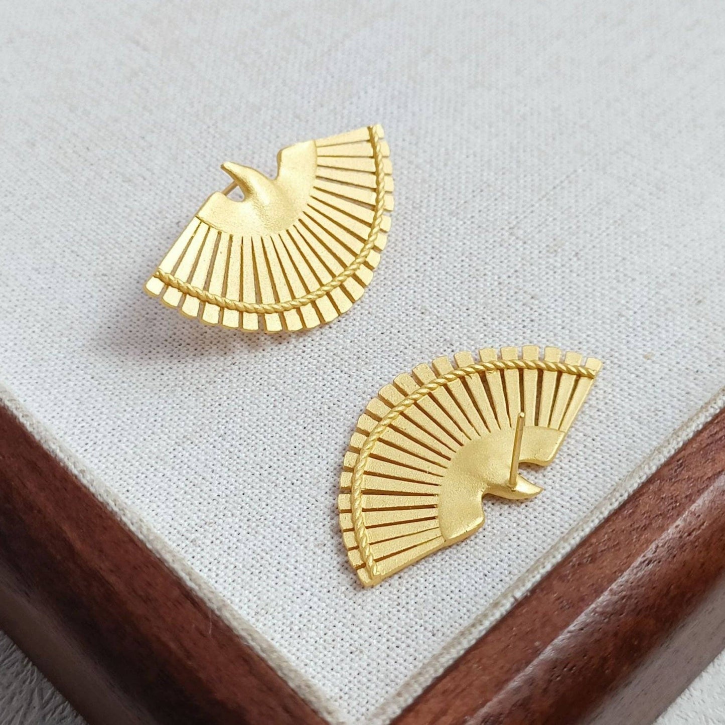 Gold Plated Swallow Bird Design Earrings