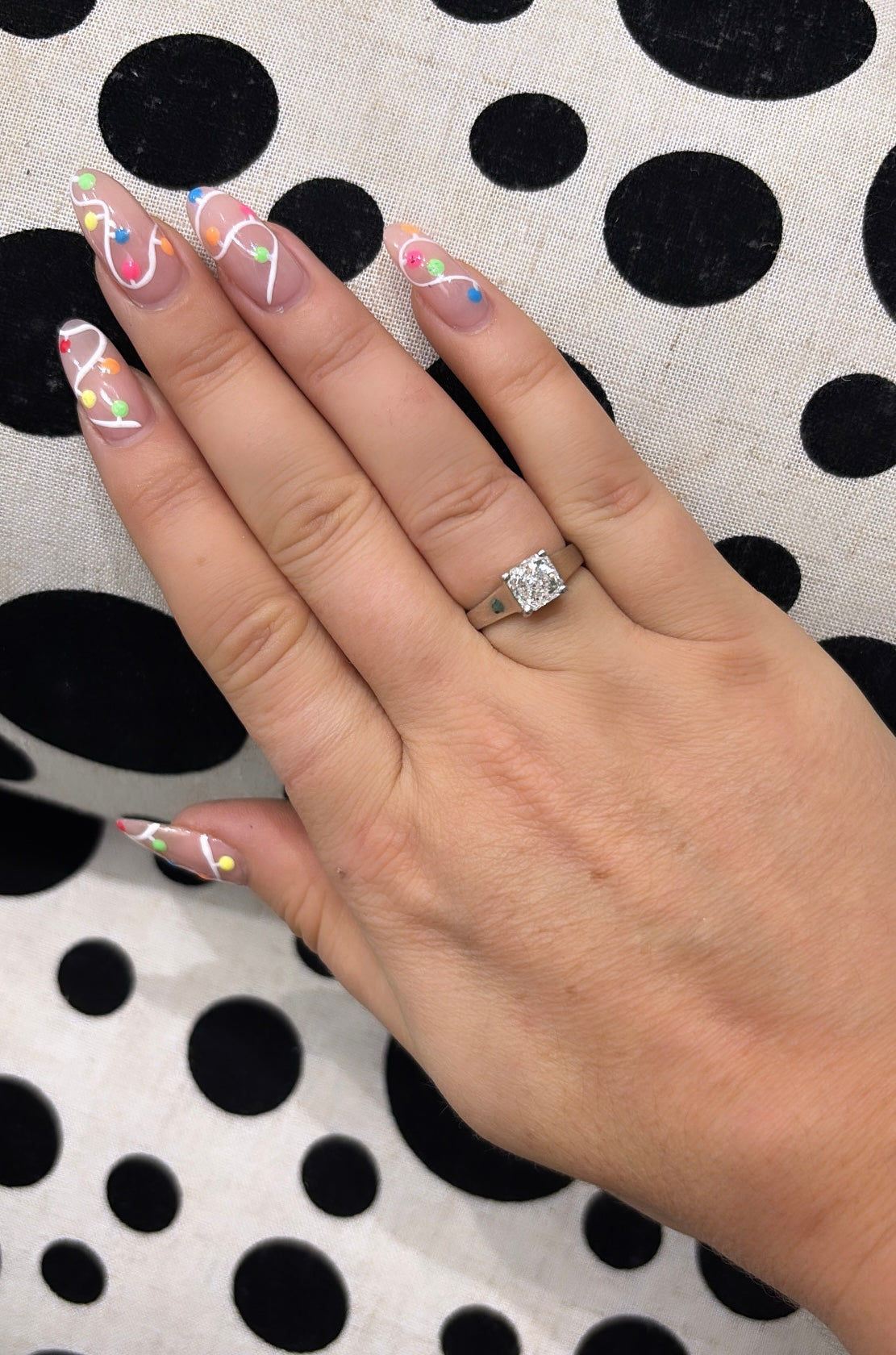 Square Radiant Cut Natural Diamond Solitaire Platinum Ring