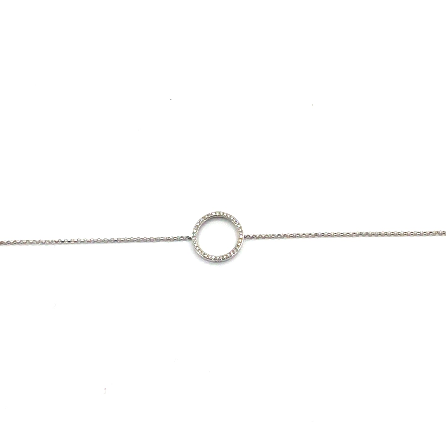 9ct White Gold Circle of Life Diamond Bracelet