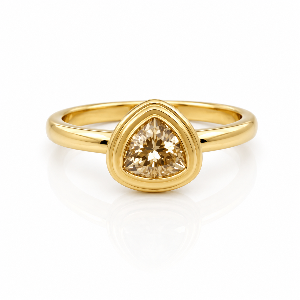 Trilliant Cut Cubic Zirconia Ring