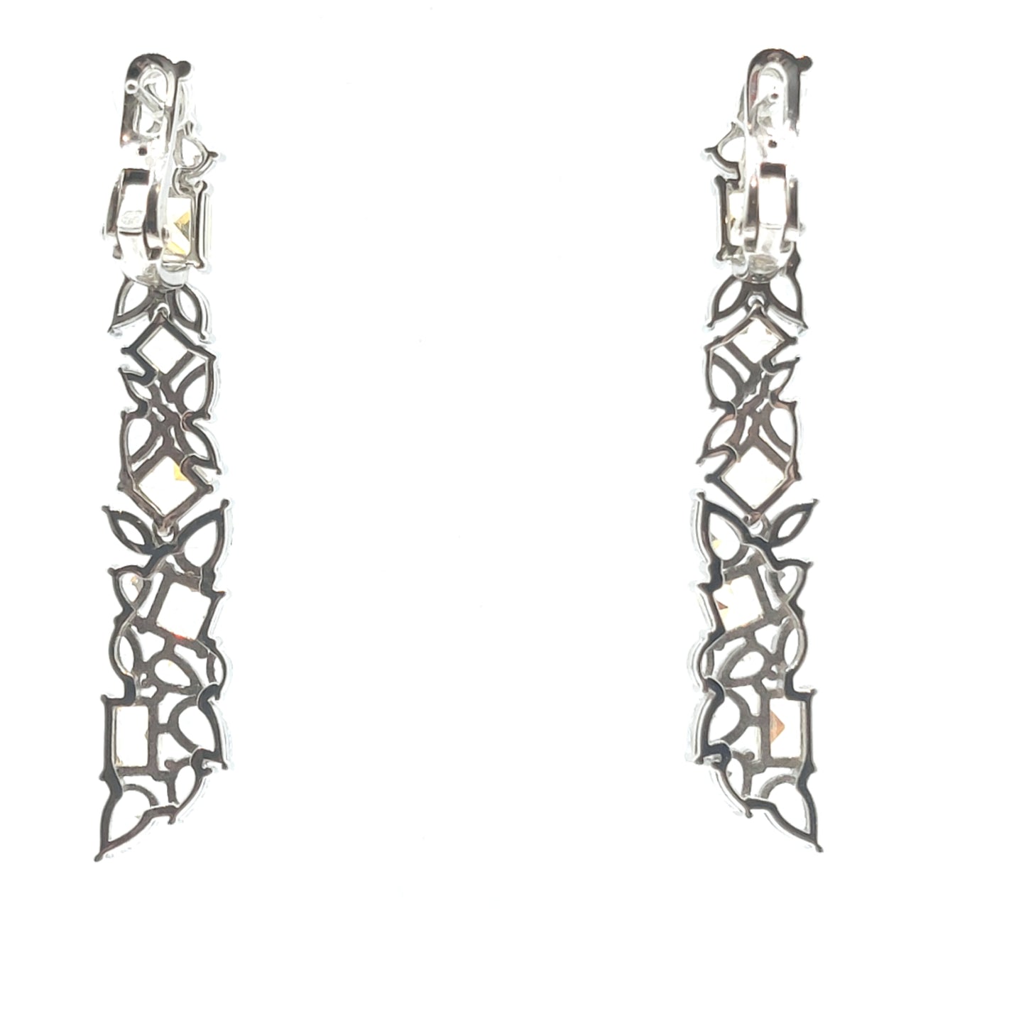 925 yellow cz earrings