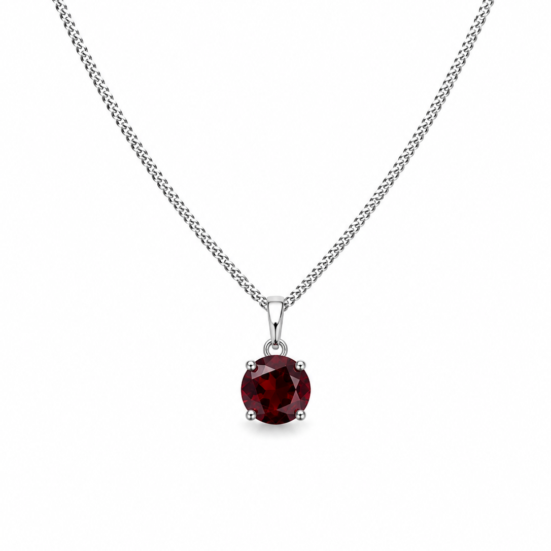 Sterling silver Garnet necklace