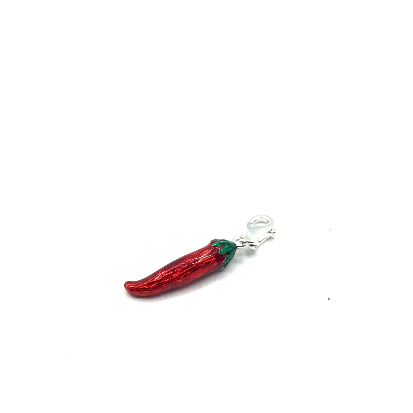 925 Silver Enamel Red Chilli Charm