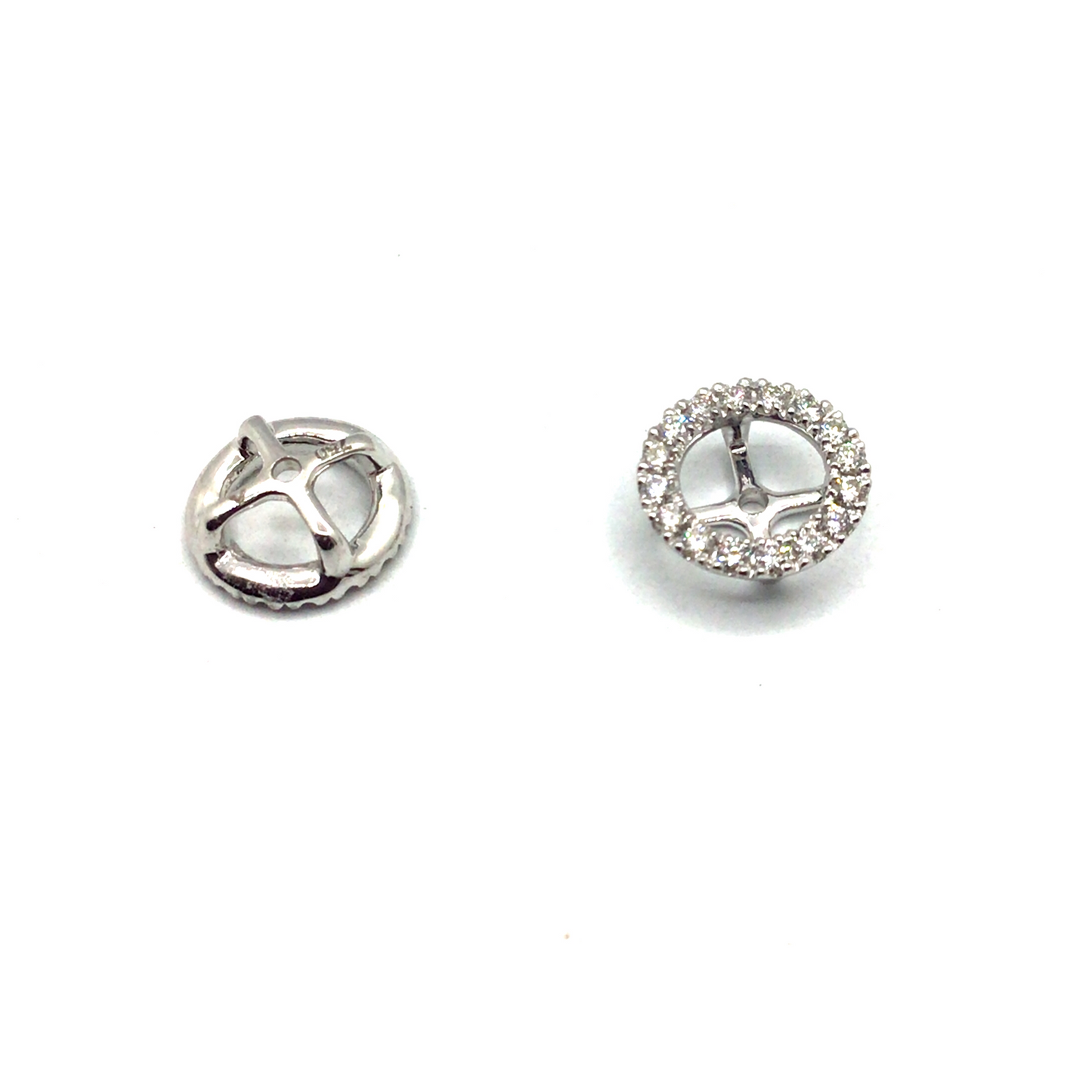 18ct white gold diamond halo jacket