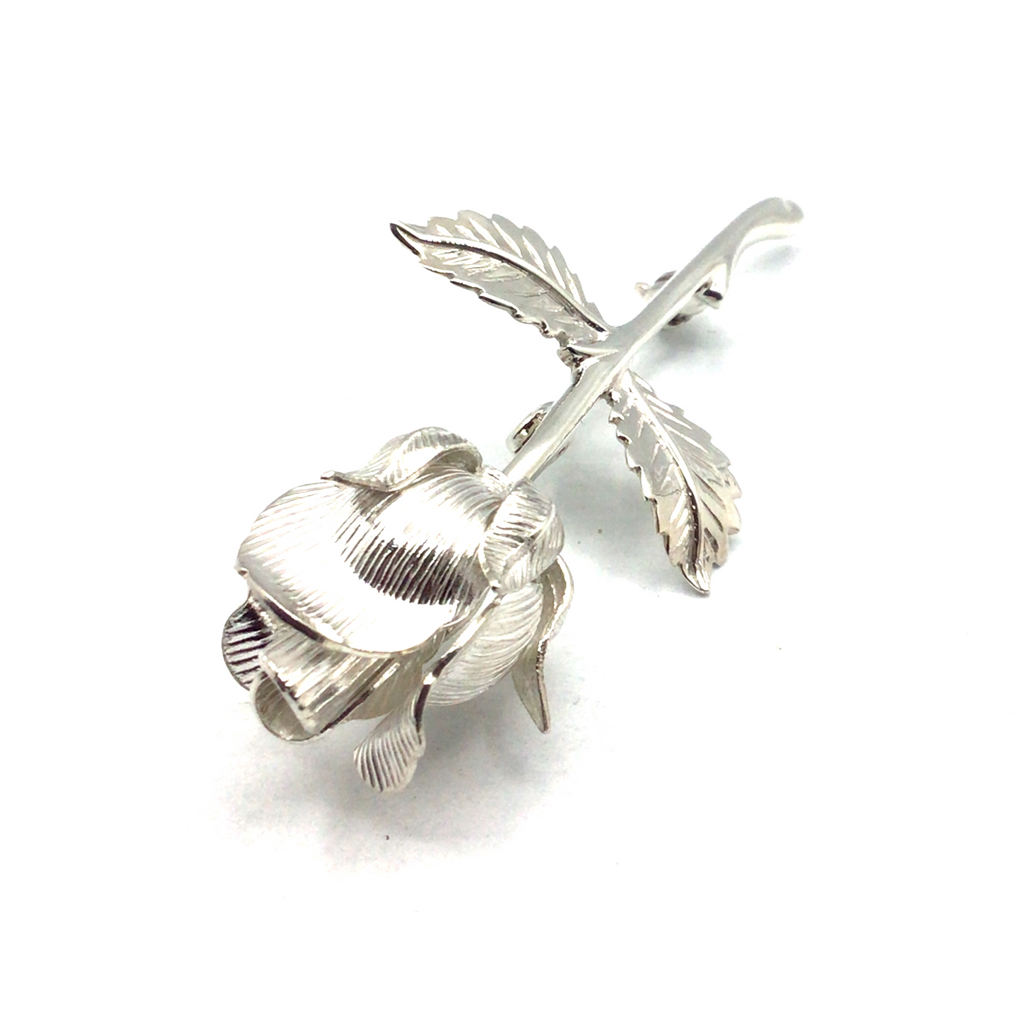 925 silver rose brooch