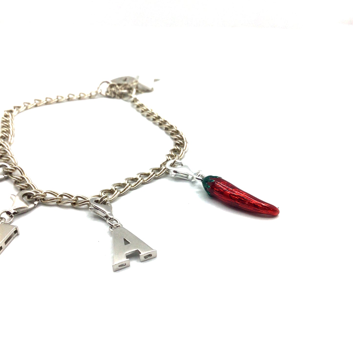 925 Silver Enamel Red Chilli Charm