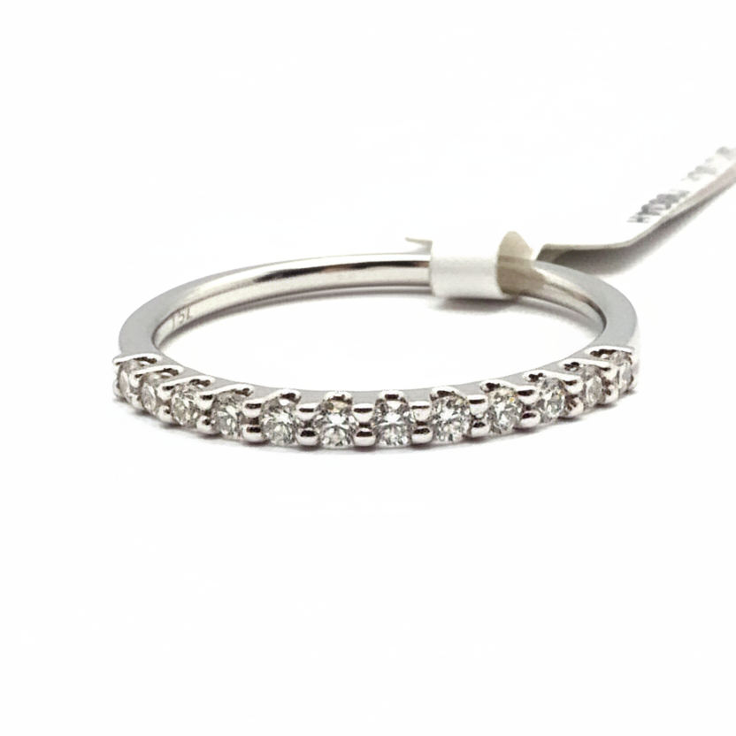 Round Brilliant Cut Diamond 0.30cts Claw Set Eternity Ring in 18ct White Gold