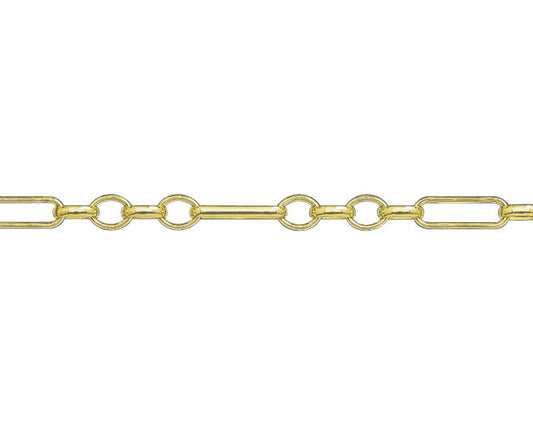 9ct Yellow Gold Figaro Belcher Heavy Chain Necklace 16"