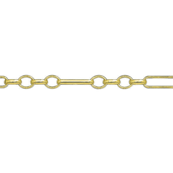9ct Yellow Gold Figaro Belcher Heavy Chain Bracelet 7.5"