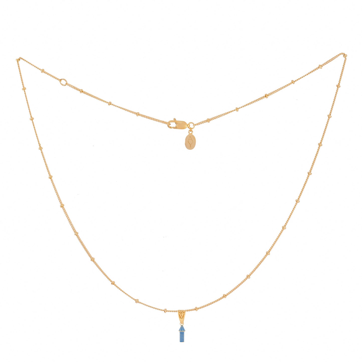 Rocket Firework 22ct Gold Vermeil And Enamel Necklace