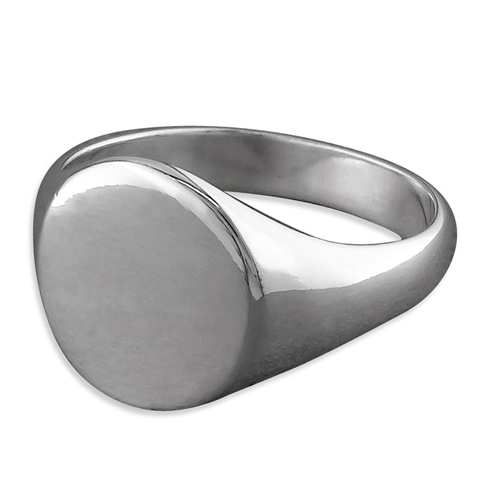 Sterling Silver Oval Signet Ring