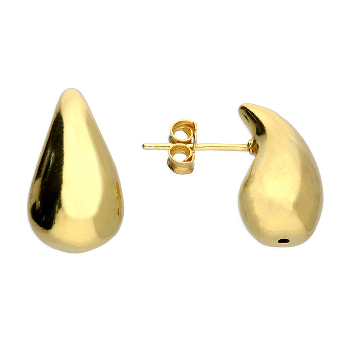 Silver gold plated PEAR DROP STUD