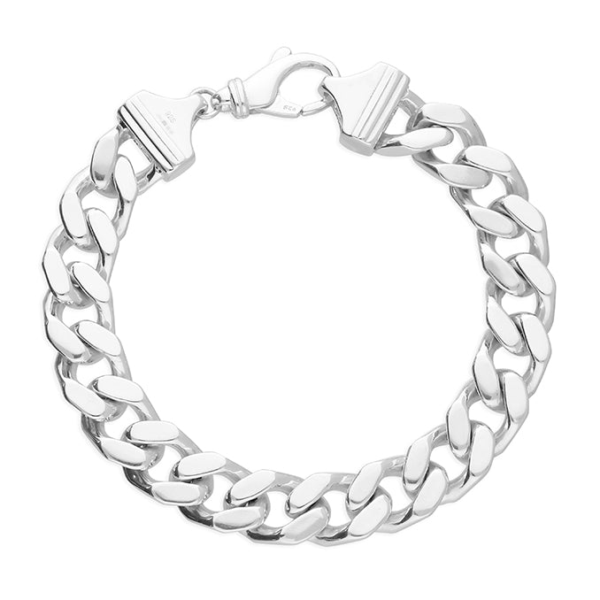 Sterling silver chunky curb bracelet